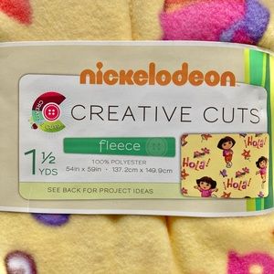 Dora the Explorer Fleece Fabric 1 1/2 Yards Creative Cuts Nickelodeon 54x59 NEW